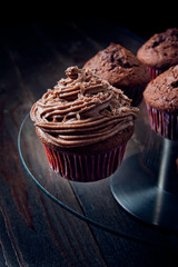 Sweet chocolate muffin