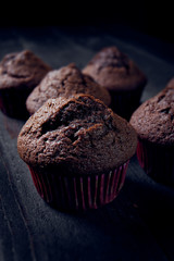 Sweet chocolate muffin