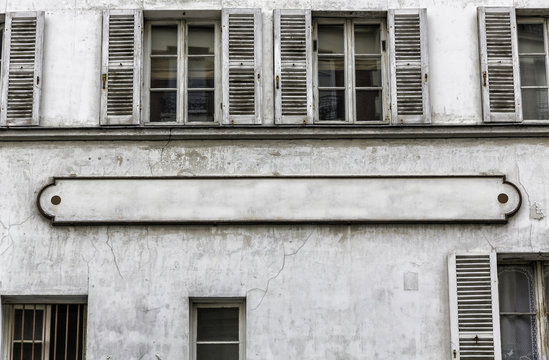 Typical Paris building facade