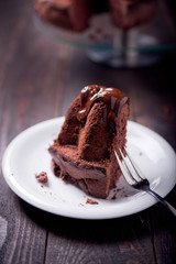 Delicious chocolate pound cake