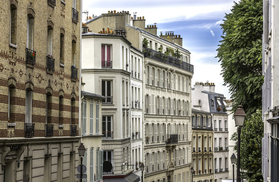 Apartment buildings in Paris