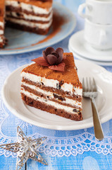 Chocolate, Quark and Prune Layer Cake