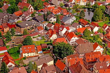 Naklejka premium BAD LIEBENZELL (Schwarzwald) - Stadtpanorama
