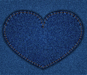 Jeans alphabet heart shape