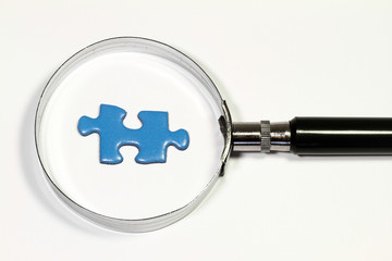 Blaues Puzzleteil