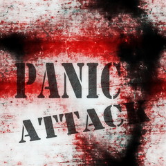 concept panic attack grungy wall background