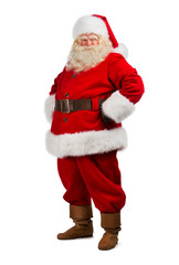 Santa Claus standing isolated on white background - full length