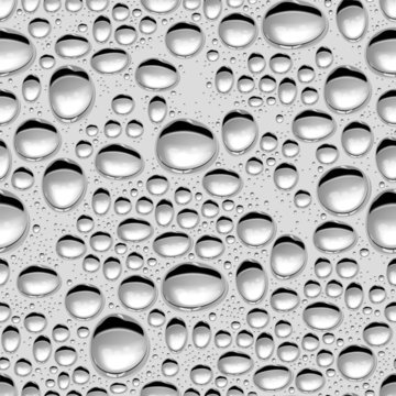 Vector Seamless Background with Water Drops