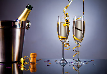 Glasses of champagne