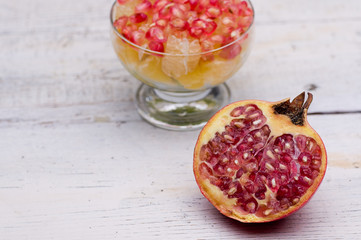 fruit salad, pomegranate
