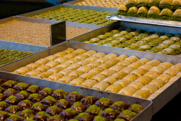 tray's of baklava.
