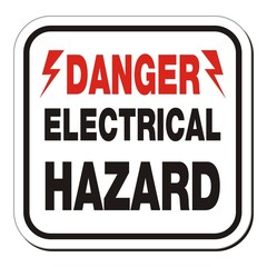 Fototapeta premium danger electrical hazard sign