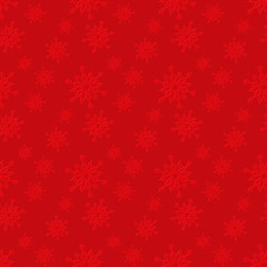 Naklejka na ściany i meble Seamless red pattern with snowflakes.