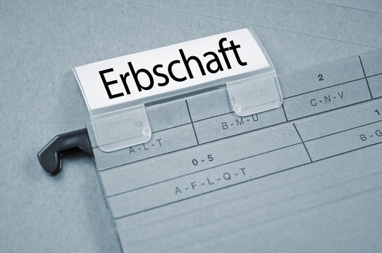 Ordner mit Erbschaft