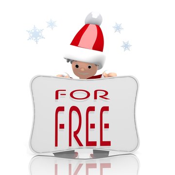 mini santa claus presents free symbol