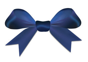 Christmas blue red bow isolated