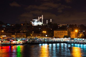 Fototapeta na wymiar Istanbul Turkey at night
