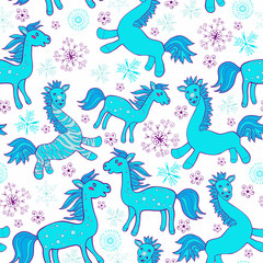 the bright winter seamless pattern