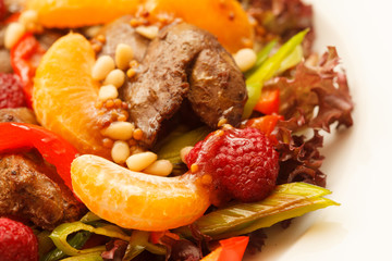chicken liver with fruits