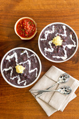 Bean Soup Overhead on wood