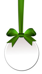 Decorative round with green bow