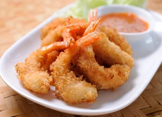 Badezimmer Foto Rückwand Fried Shrimp © sommai