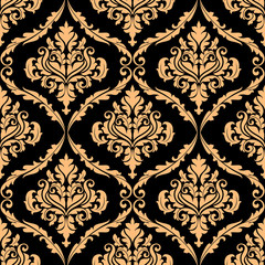 Damask floral pattern with brown colours