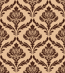 Floral damask seamless pattern