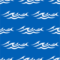 Seamless pattern with water waves