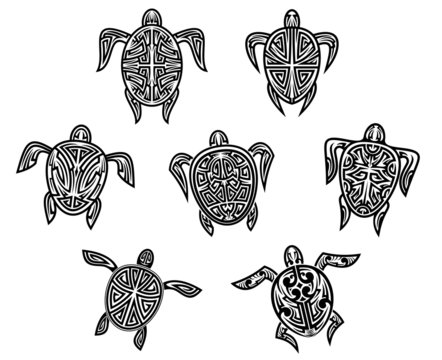 Tribal turtles tattoos