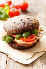 sandwich with chicken and cheese