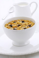 Delicious and healthy muesli cereal