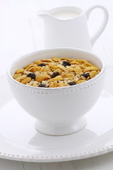 Delicious and healthy muesli cereal