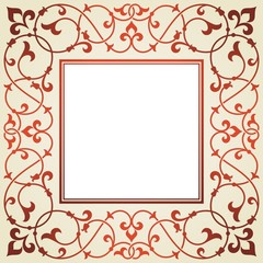 Floral invitation card.