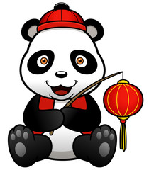 Vector illustration of panda cartoon