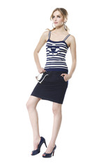 Fototapeta premium fashion sexy model posing in the studio