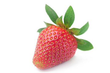 Beautiful ripe strawberry isolated on white