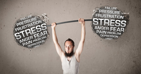 skinny guy defeating stress