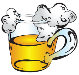 Beer mug with froth