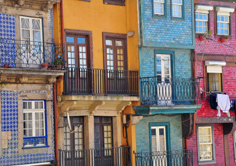 Multicolor houses of Porto