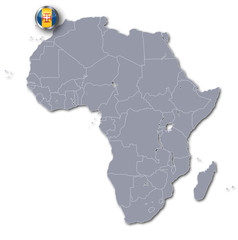 Afrikakarte mit Madeira