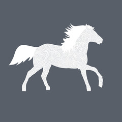 Horse ornaments in vector