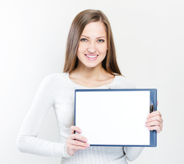 Naklejka premium Portrait of smiling business woman