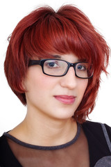 Obraz premium Elegant fashionable woman with glasses