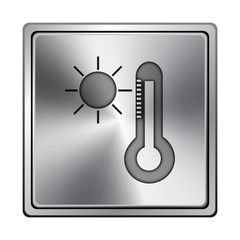 Sun and thermometer icon