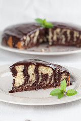 Zebra marble cake