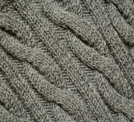 Gray knitted background