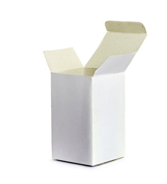 White Cardboard Box On A White Background