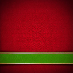 Luxury Floral Red and Green Velvet Background