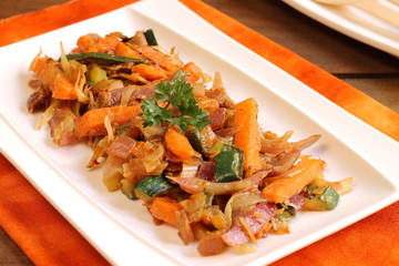 Verduras cocidas en papillote
